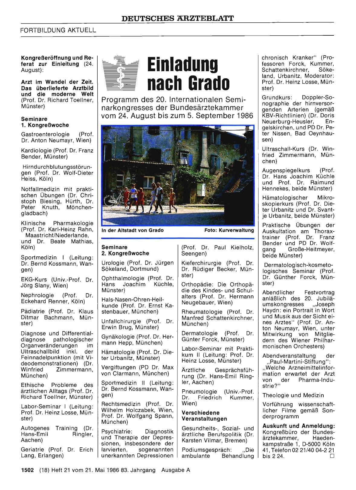 Vorschauseite 1: Einladung nach Grado