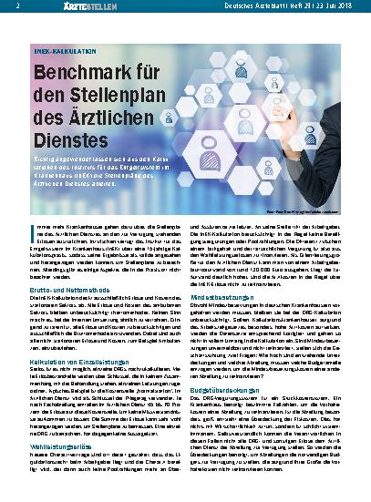 Vorschauseite 1: InEK-Kalkulation: Benchmark für den Stellenplan des Ärztlichen Dienstes