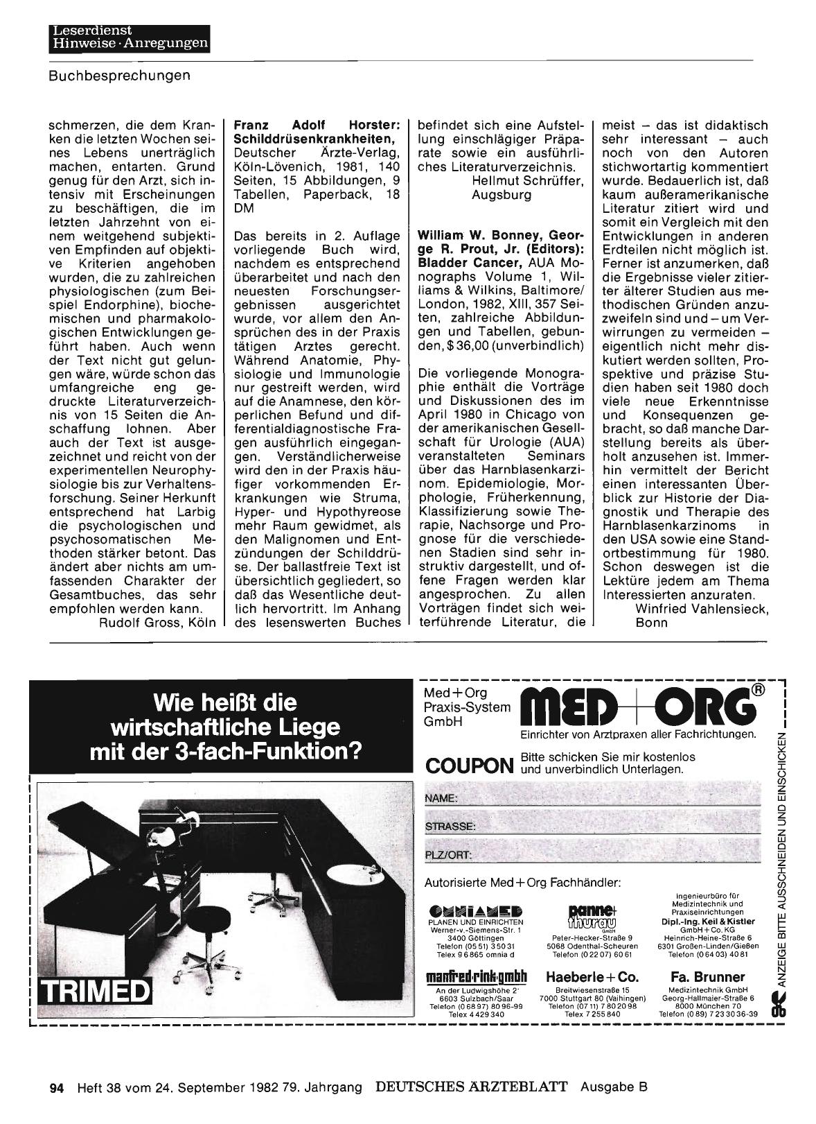 Vorschauseite 1: Medizin - Geisteswissenschaften: Franz Adolf Horster: Schilddrüsenkrankheiten
