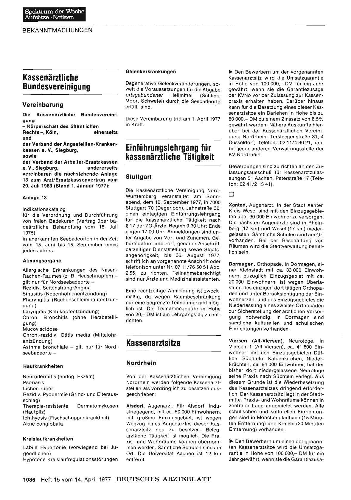 Vorschauseite 1: Einführungslehrgang für kassenärztliche Tätigkeit
