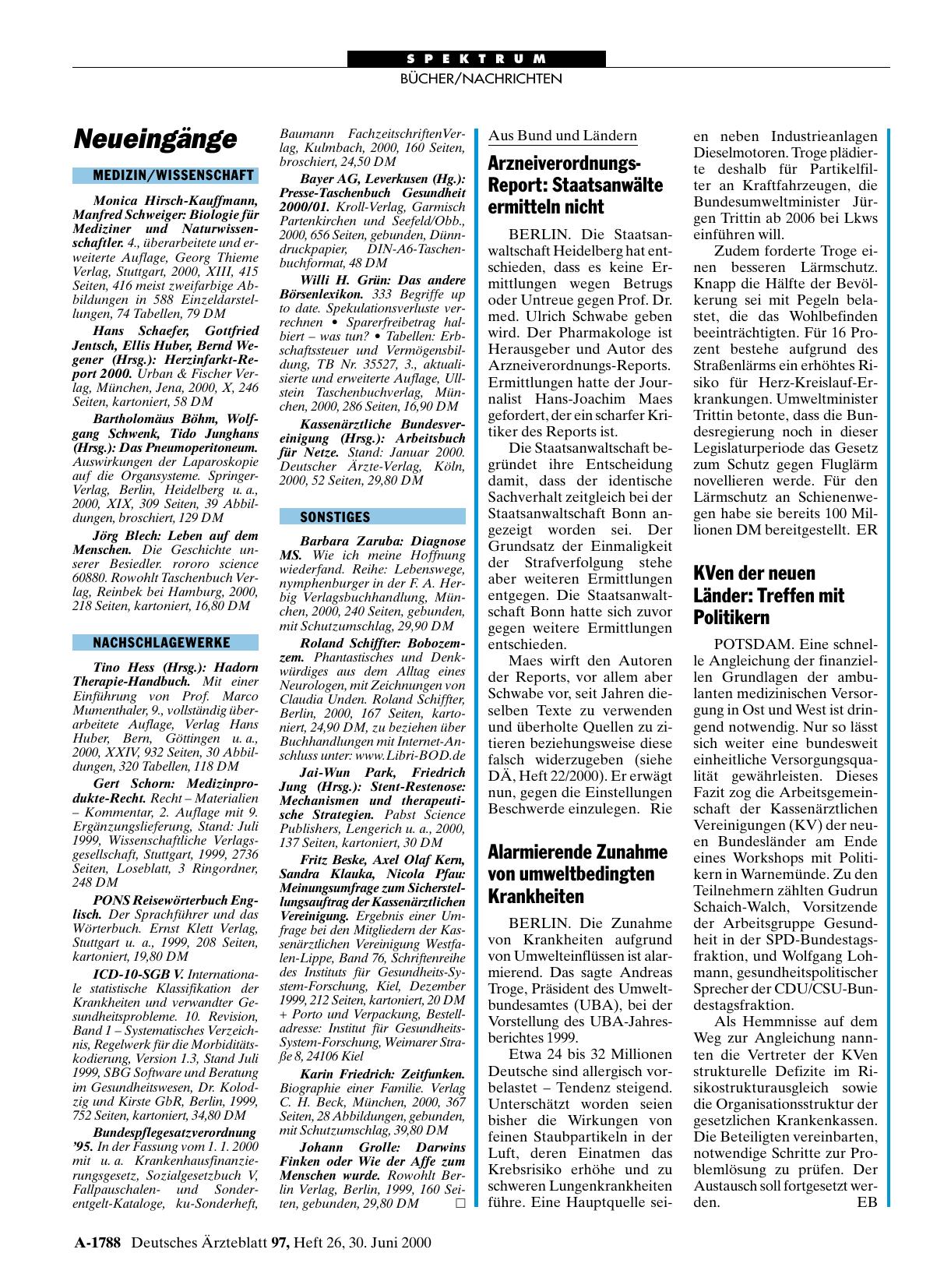Vorschauseite 1: Arzneiverordnungs-Report: Staatsanwälte ermitteln nicht