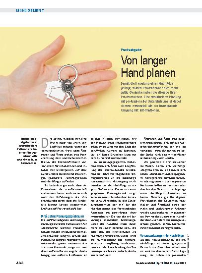 Vorschauseite 1: Praxisabgabe: Von langer Hand planen