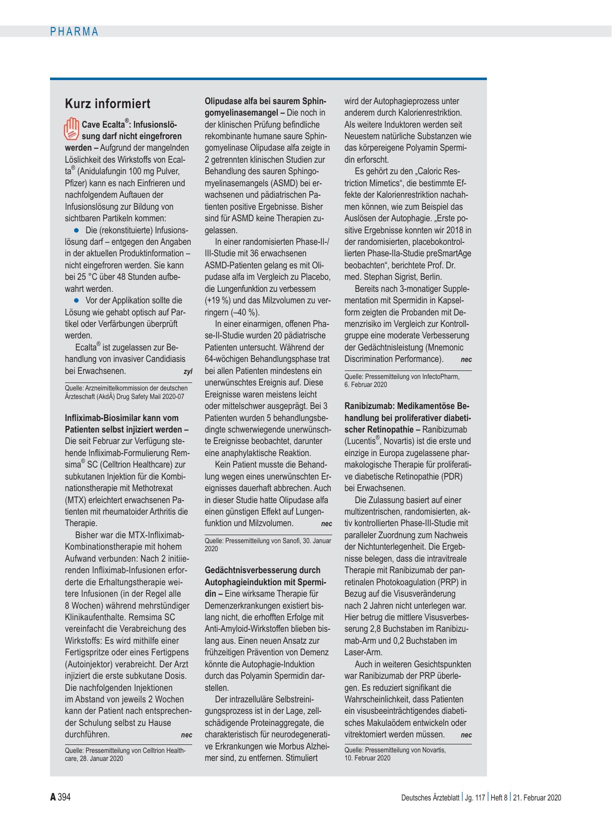 Vorschauseite 1: Kurz informiert