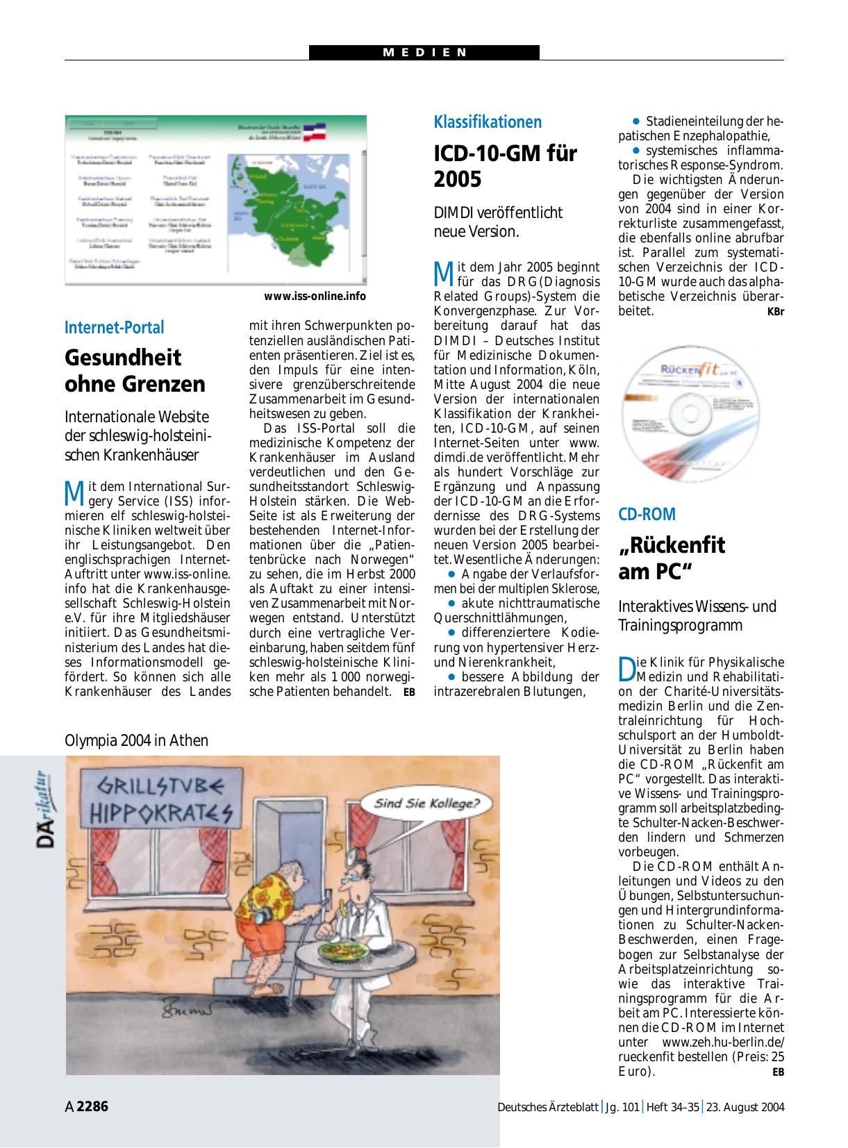 Vorschauseite 1: Internet-Portal: Gesundheit ohne Grenzen