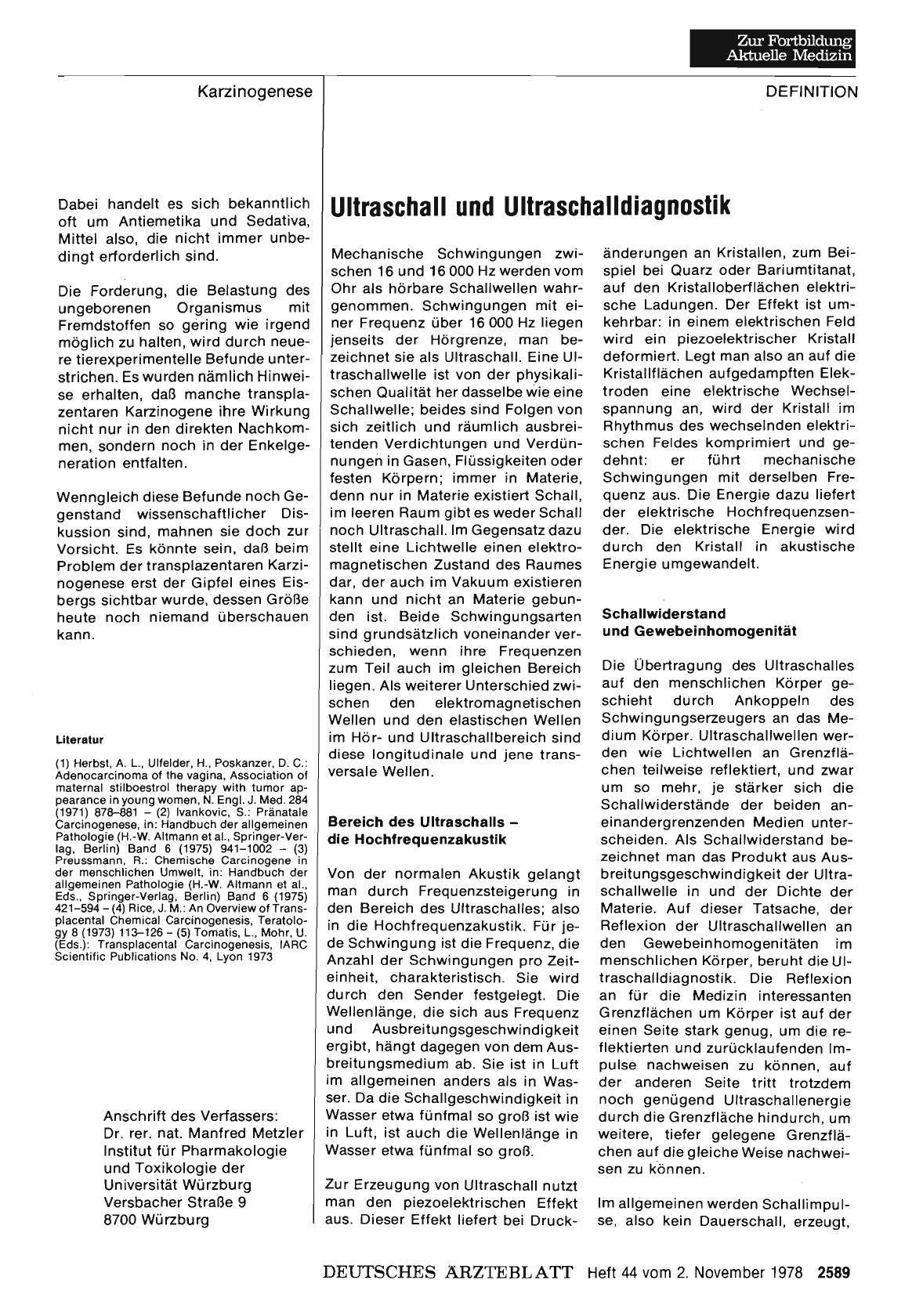Vorschauseite 1: Ultraschall und Ultraschalldiagnostik