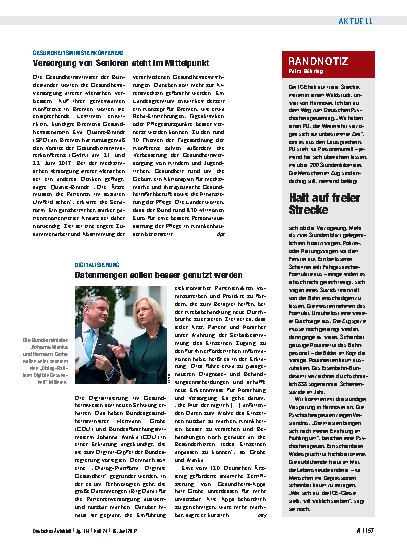 Vorschauseite 1: Digitalisierung: Datenmengen sollen besser genutzt werden