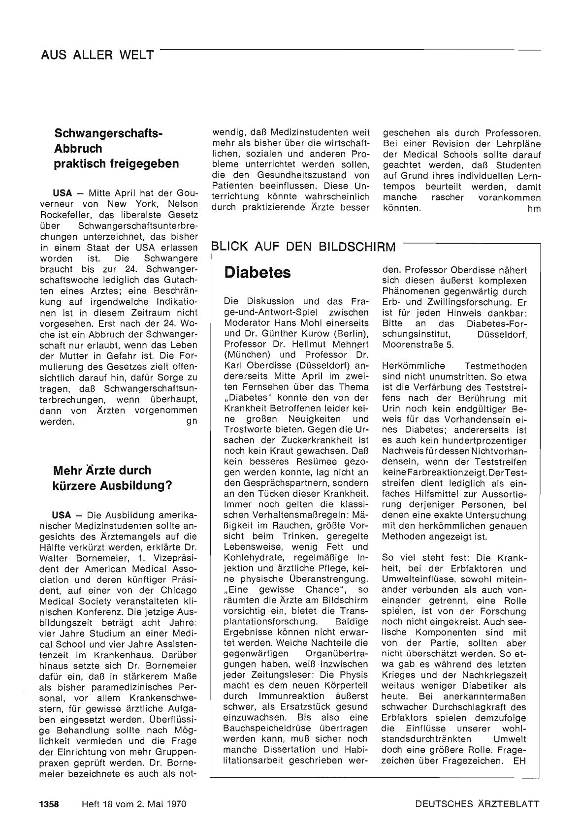 Vorschauseite 1: Mehr Ärzte durch kürzere Ausbildung?