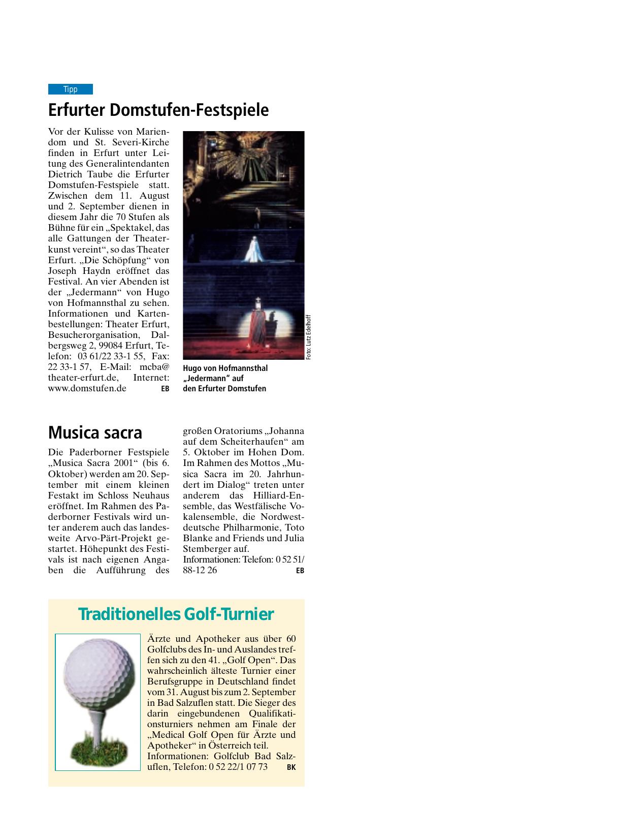Vorschauseite 1: Traditionelles Golf-Turnier