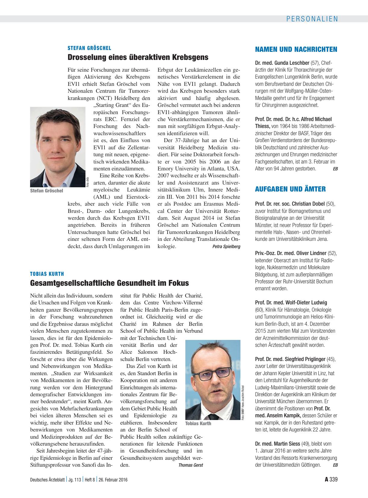 Vorschauseite 1: Stefan Gröschel: Drosselung eines überaktiven Krebsgens