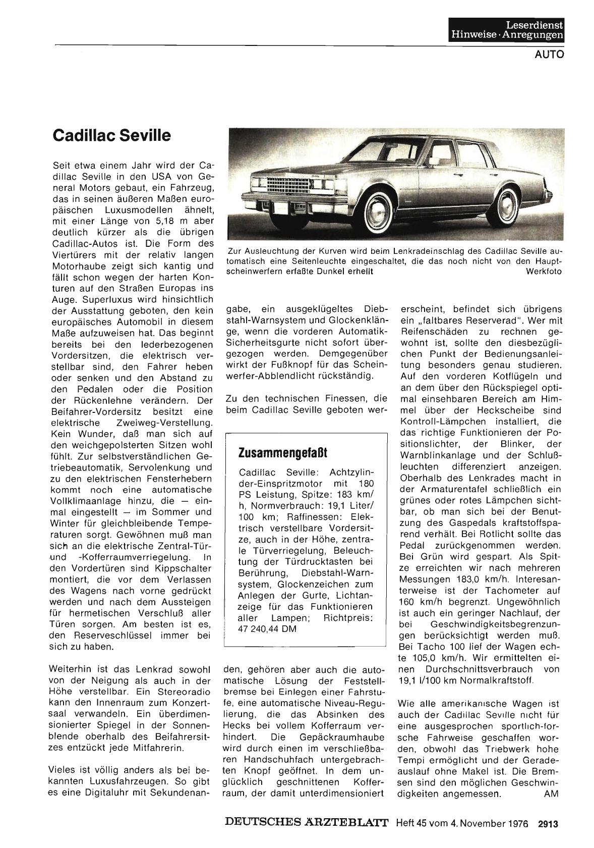 Vorschauseite 1: Cadillac Seville