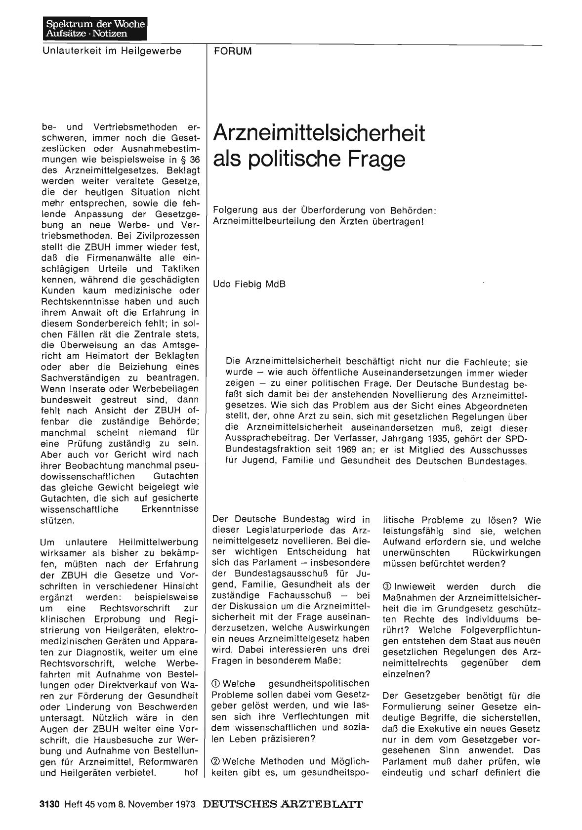 Vorschauseite 1: Arzneimittelsicherheit als politische Frage