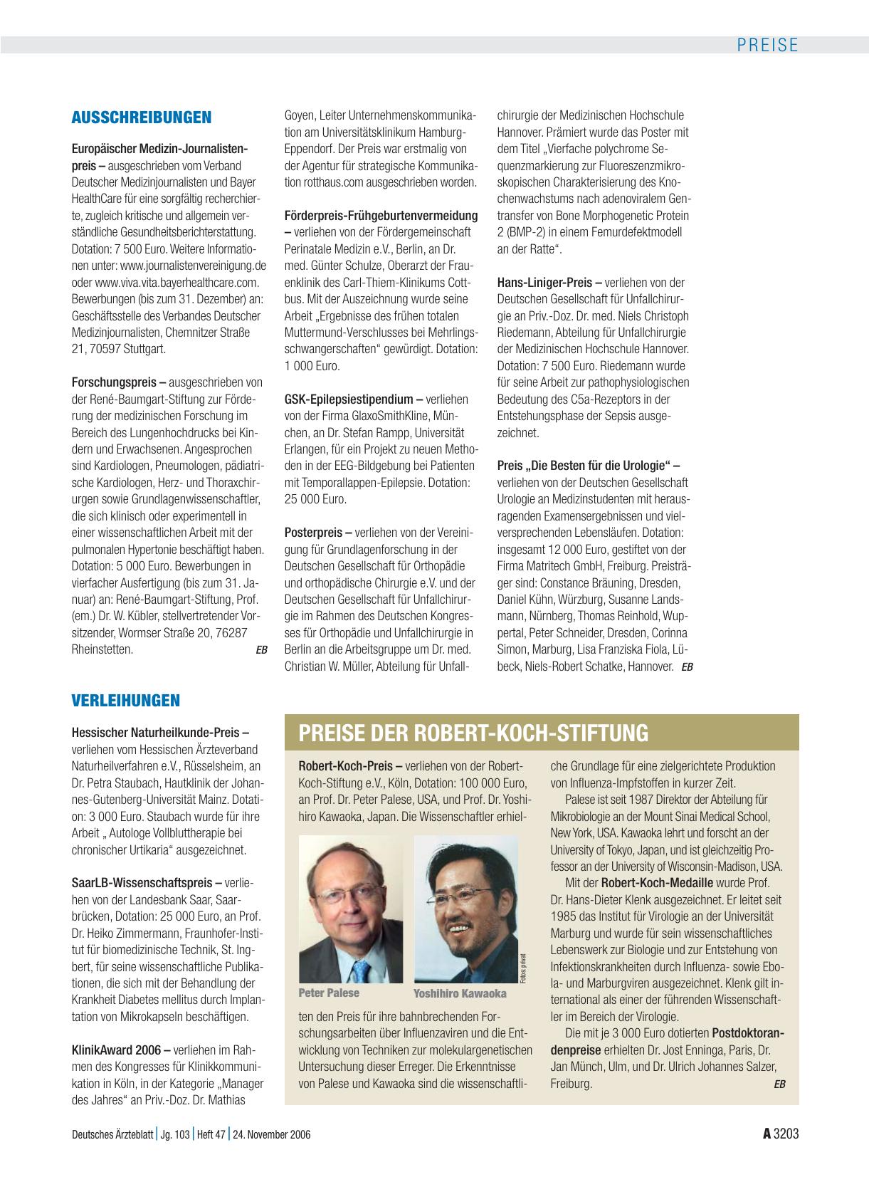 Vorschauseite 1: Ausschreibungen