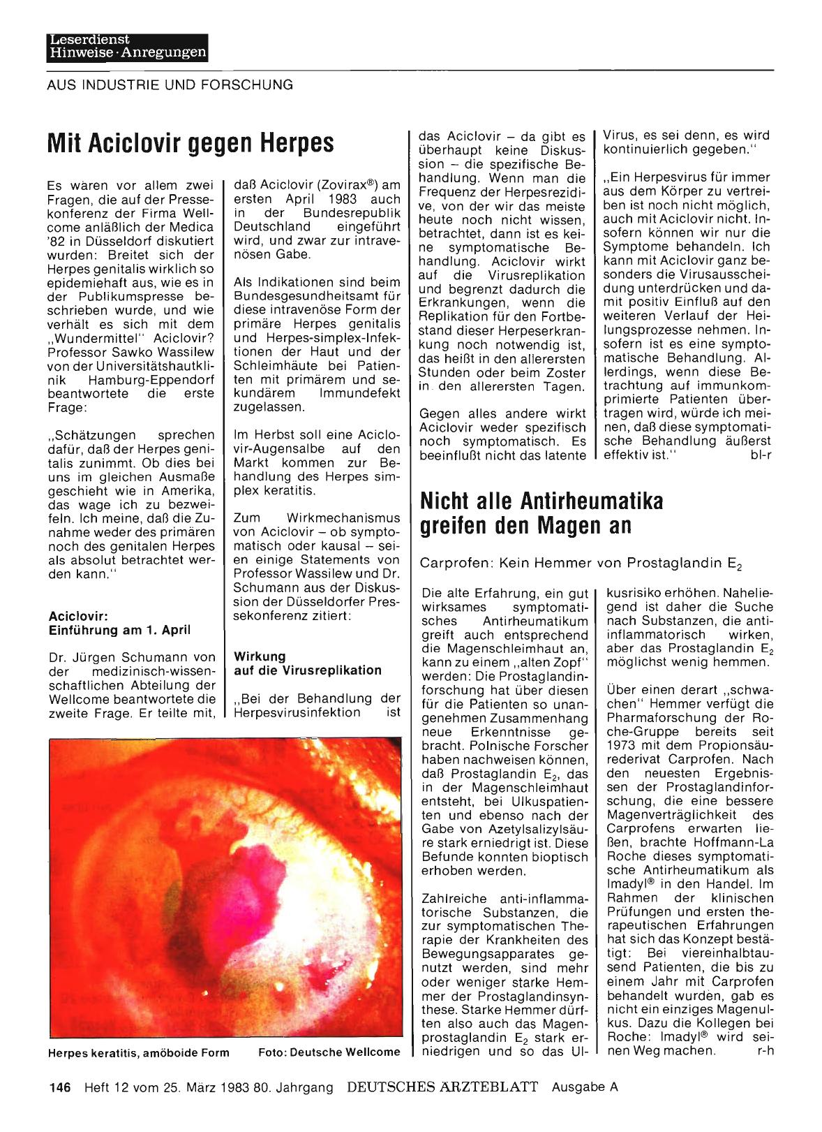 Vorschauseite 1: Mit Aciclovir gegen Herpes