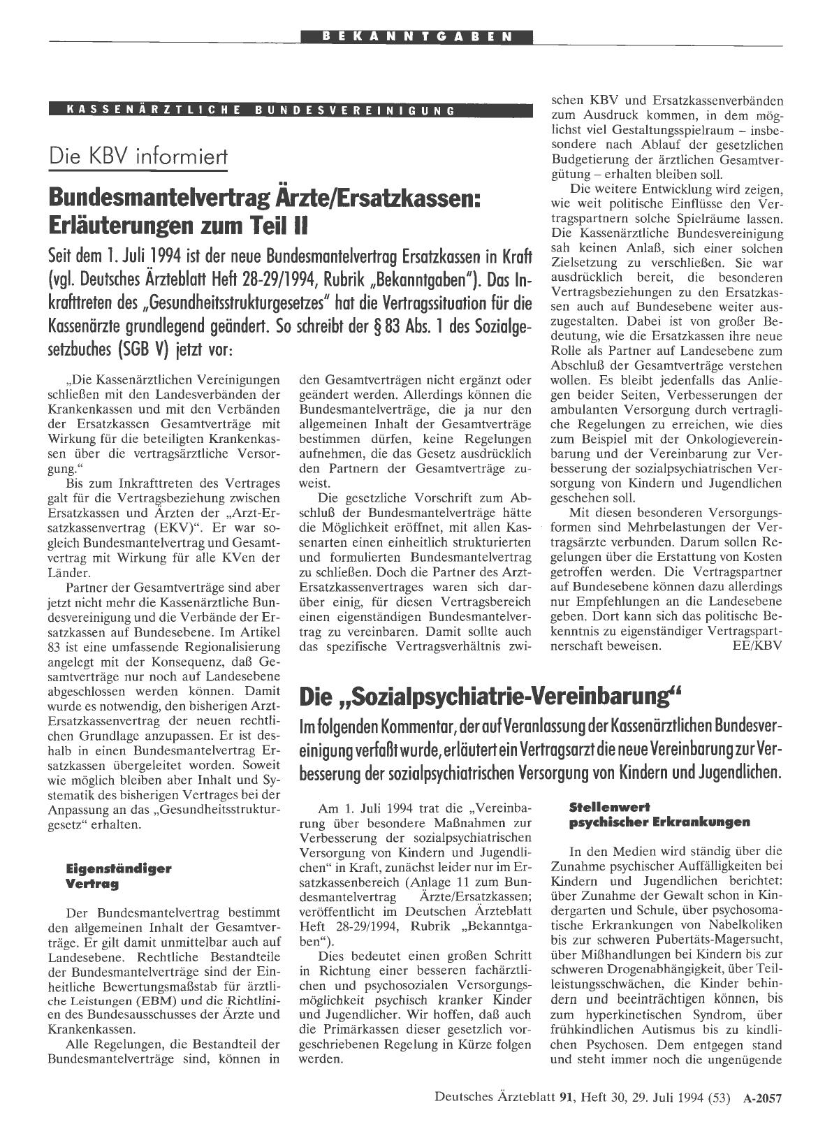 Vorschauseite 1: Die „Sozialpsychiatrie-Vereinbarung“