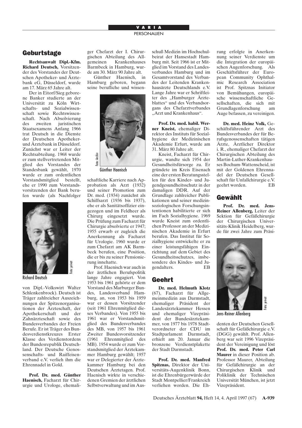 Vorschauseite 1: Geehrt