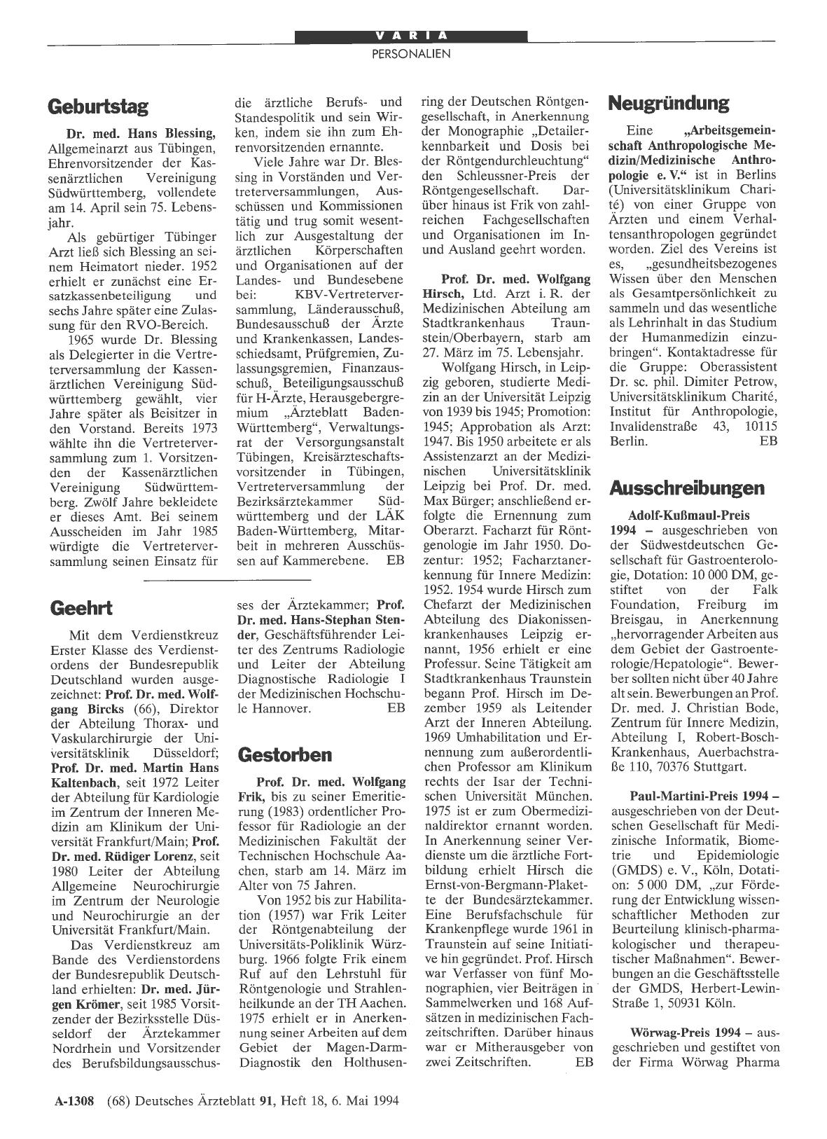 Vorschauseite 1: Gestorben