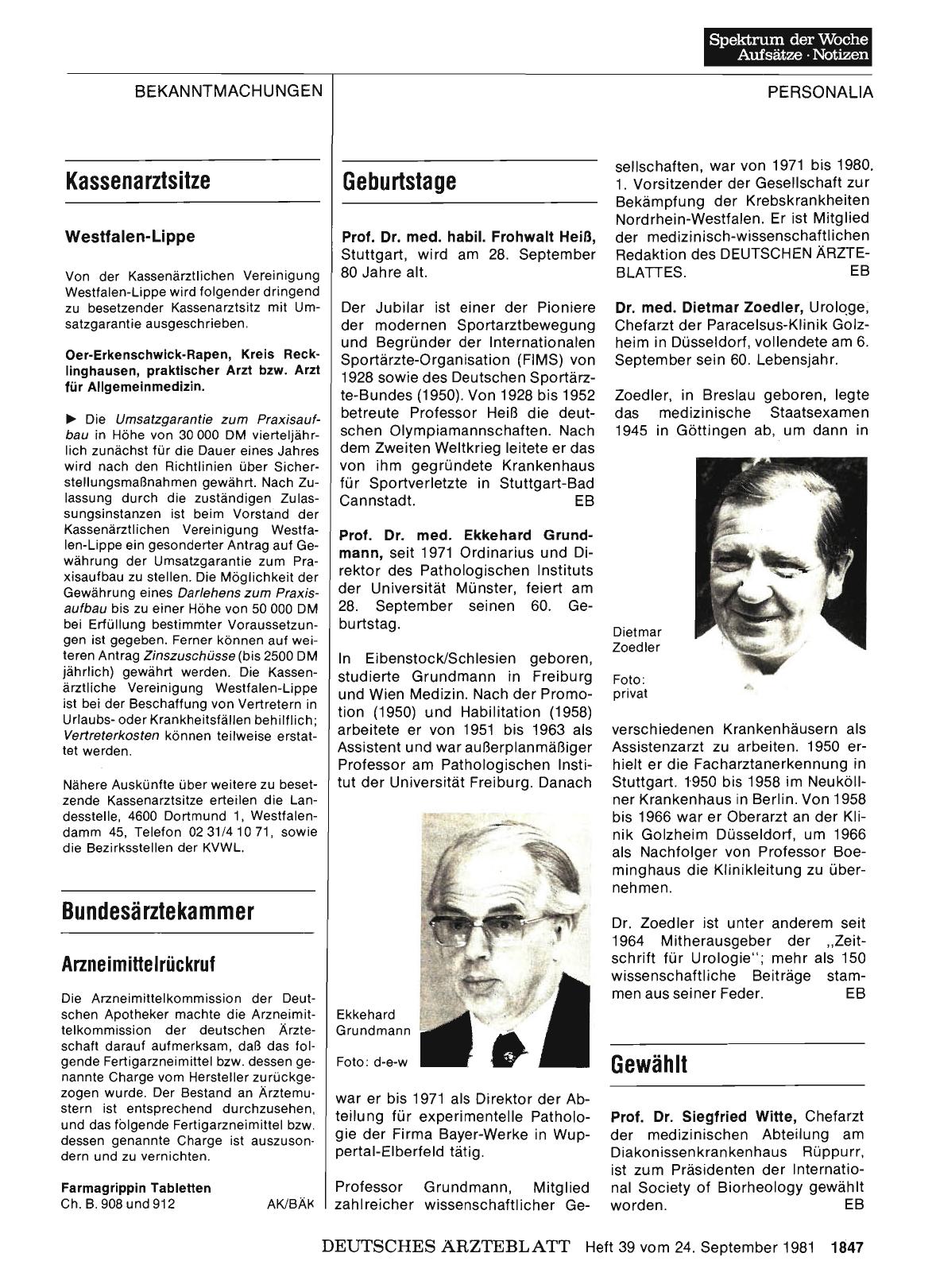 Vorschauseite 1: Kassenarztsitze