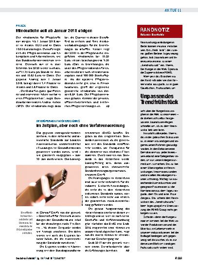 Vorschauseite 1: Randnotiz: Unpassendes Trendfrühstück