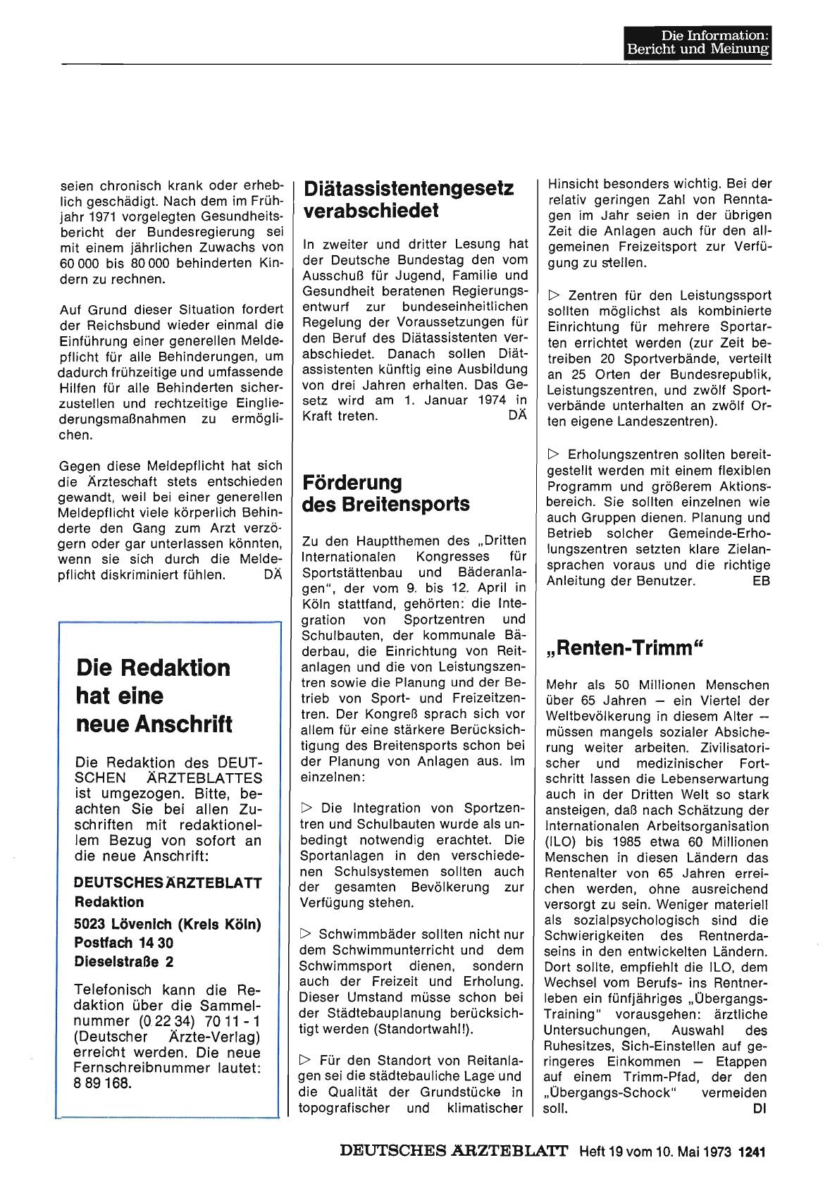 Vorschauseite 1: Diätassistentengesetz verabschiedet