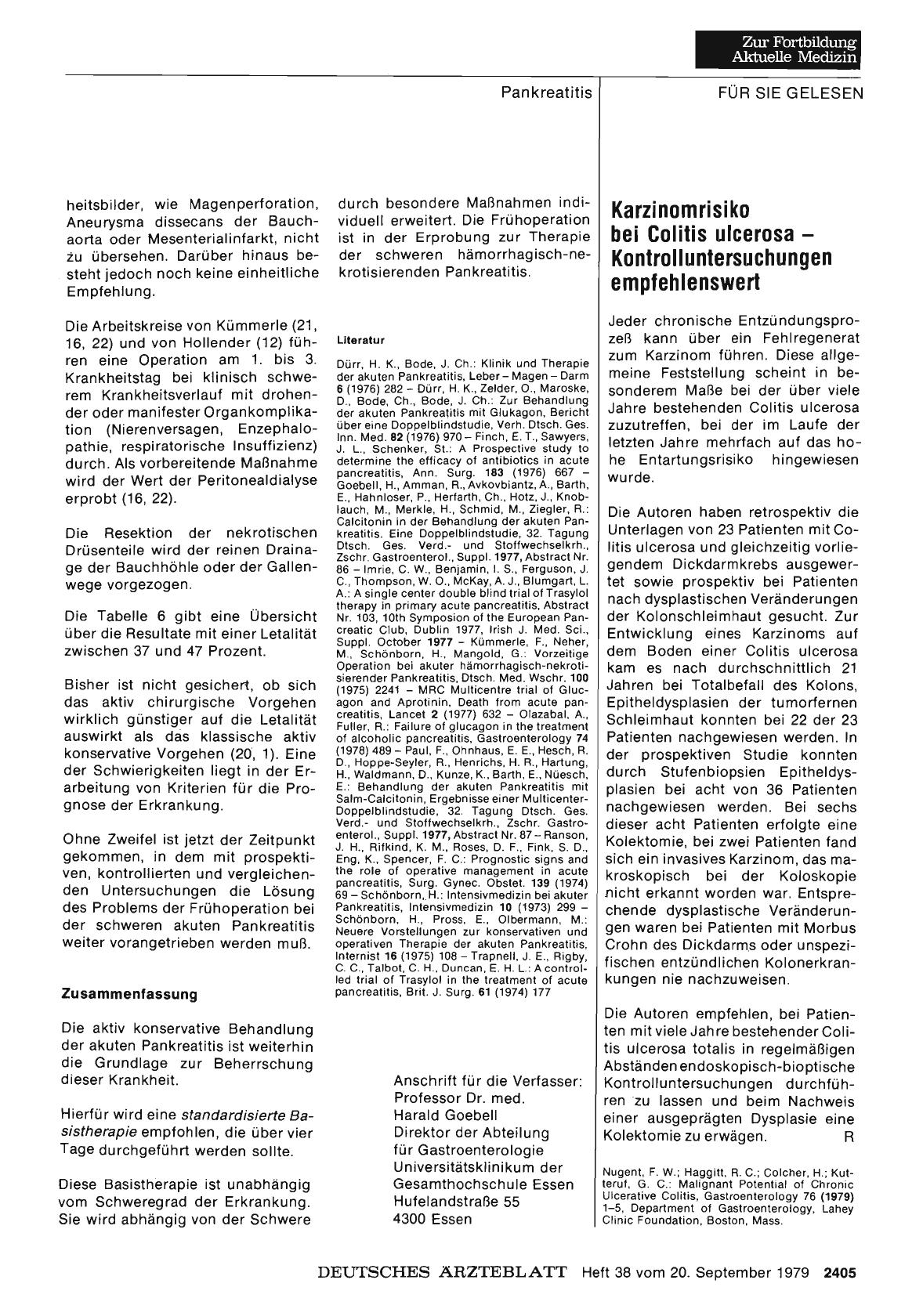 Vorschauseite 1: Karzinomrisiko bei Colitis ulcerosa — Kontrolluntersuchungen empfehlenswert