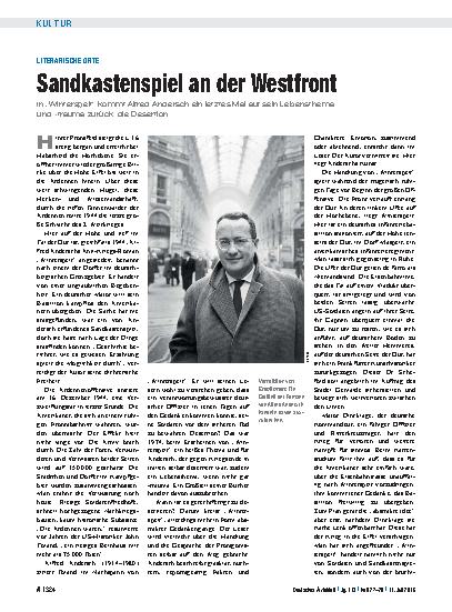 Vorschauseite 1: Literarische Orte: Sandkastenspiel an der Westfront