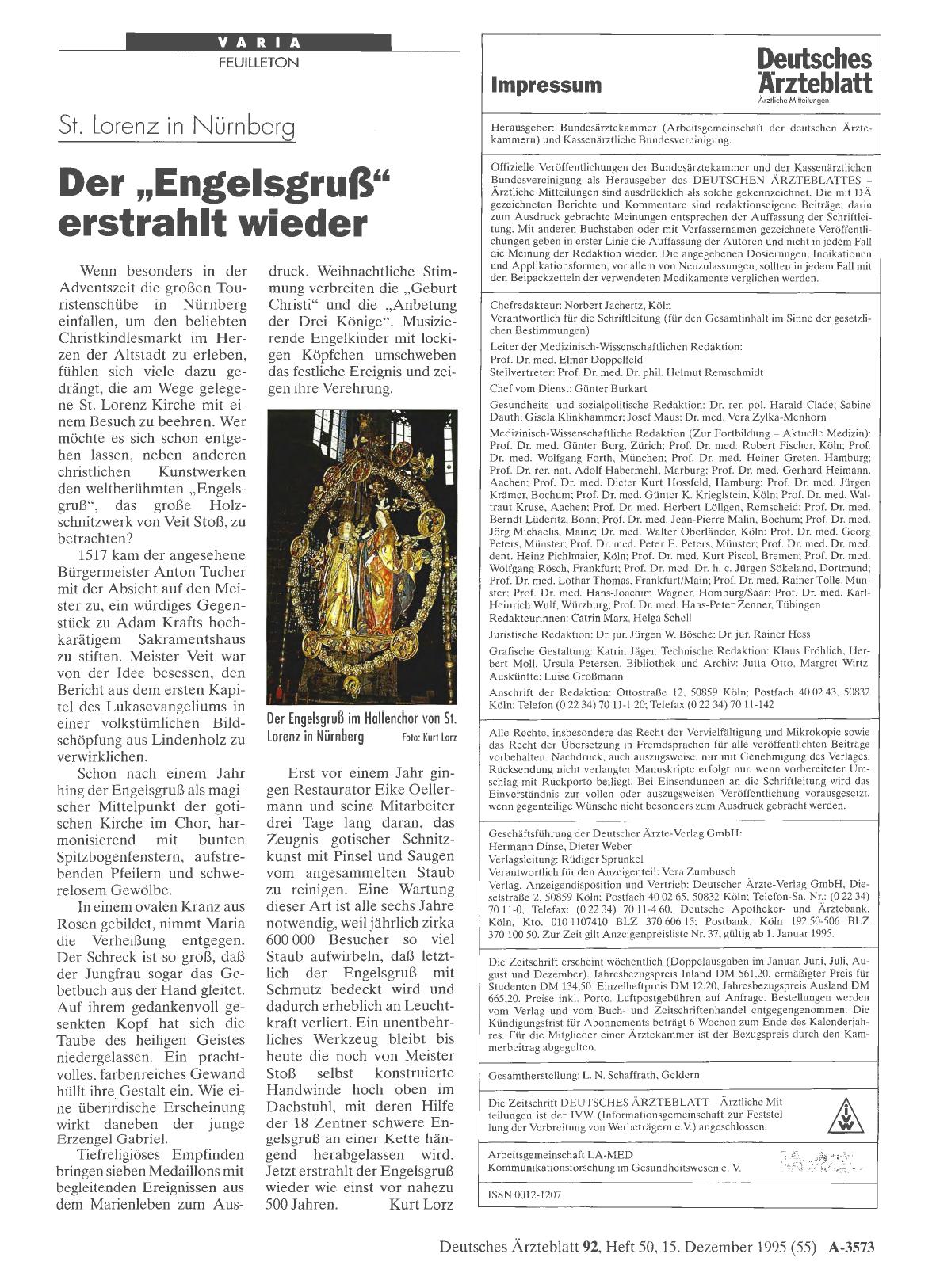 Vorschauseite 1: St. Lorenz in Nürnberg: Der „Engelsgruß“ erstrahlt wieder