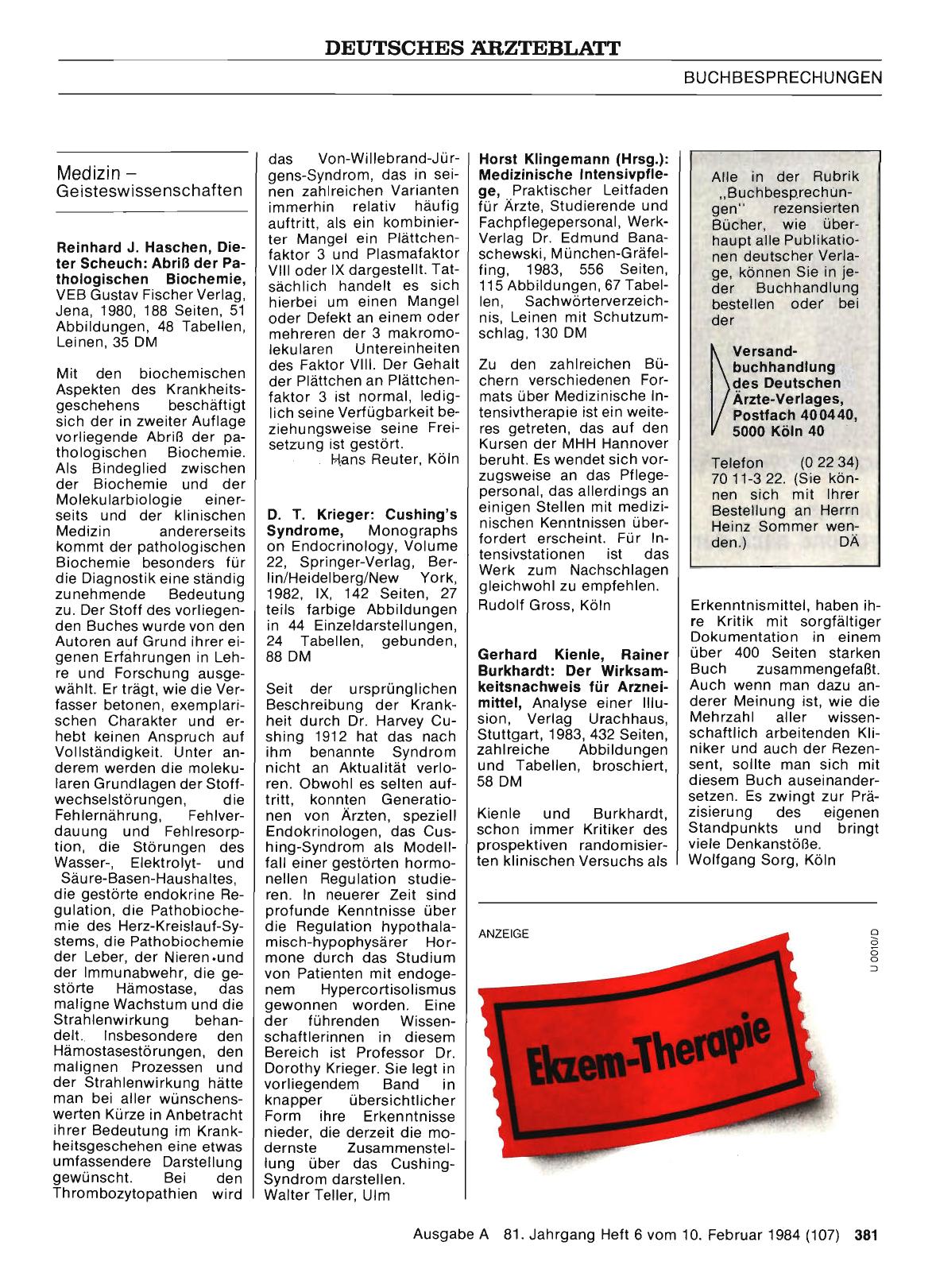 Vorschauseite 1: Medizin — Geisteswissenschaften