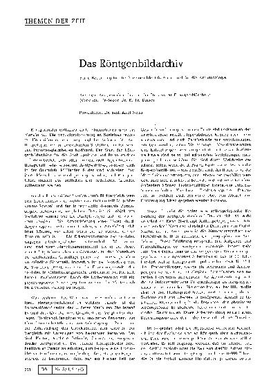 Vorschauseite 1: Das Röntgenbildarchiv