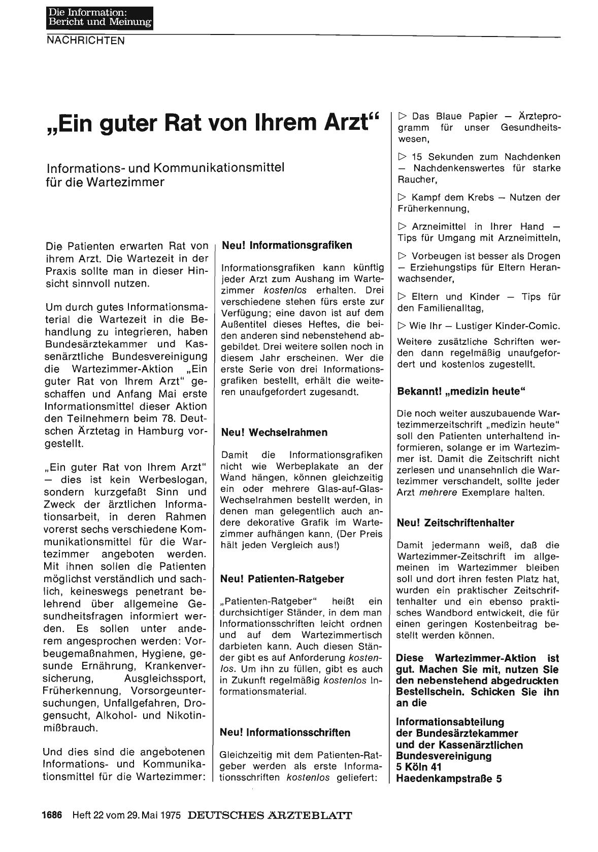 Vorschauseite 1: „Ein guter Rat von Ihrem Arzt“