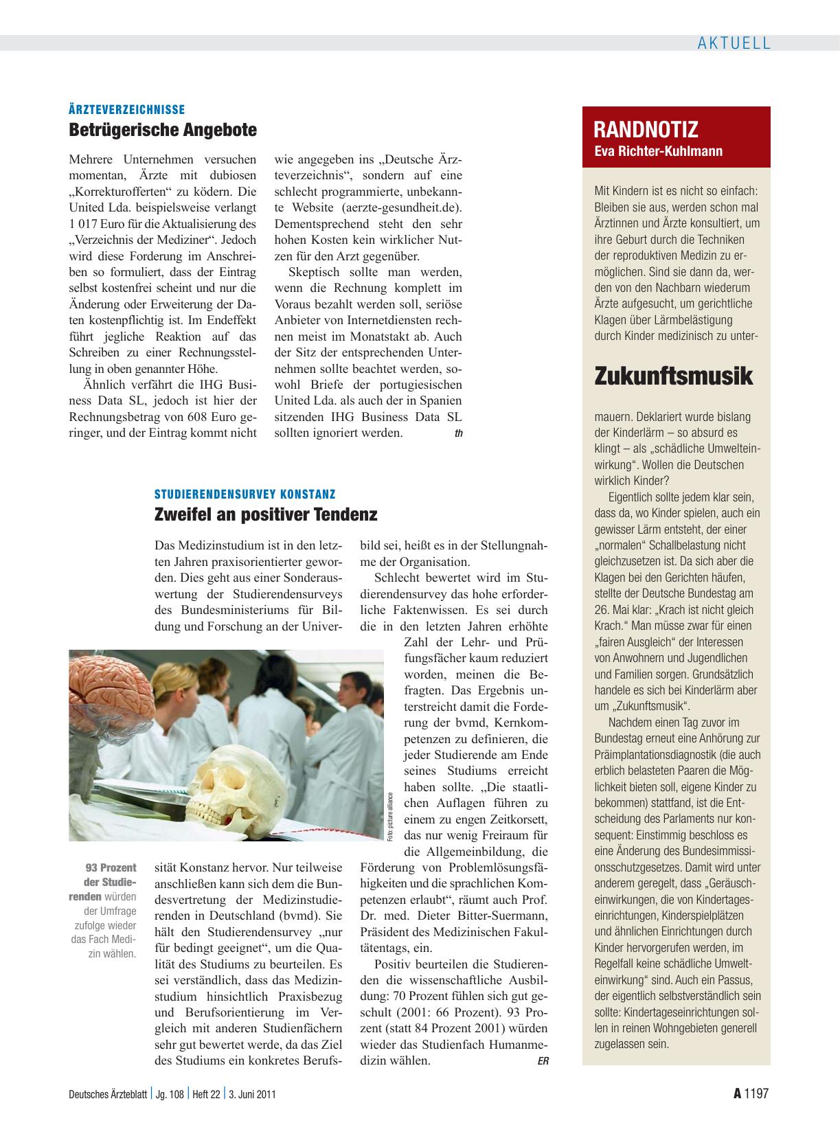 Vorschauseite 1: Randnotiz: Zukunftsmusik