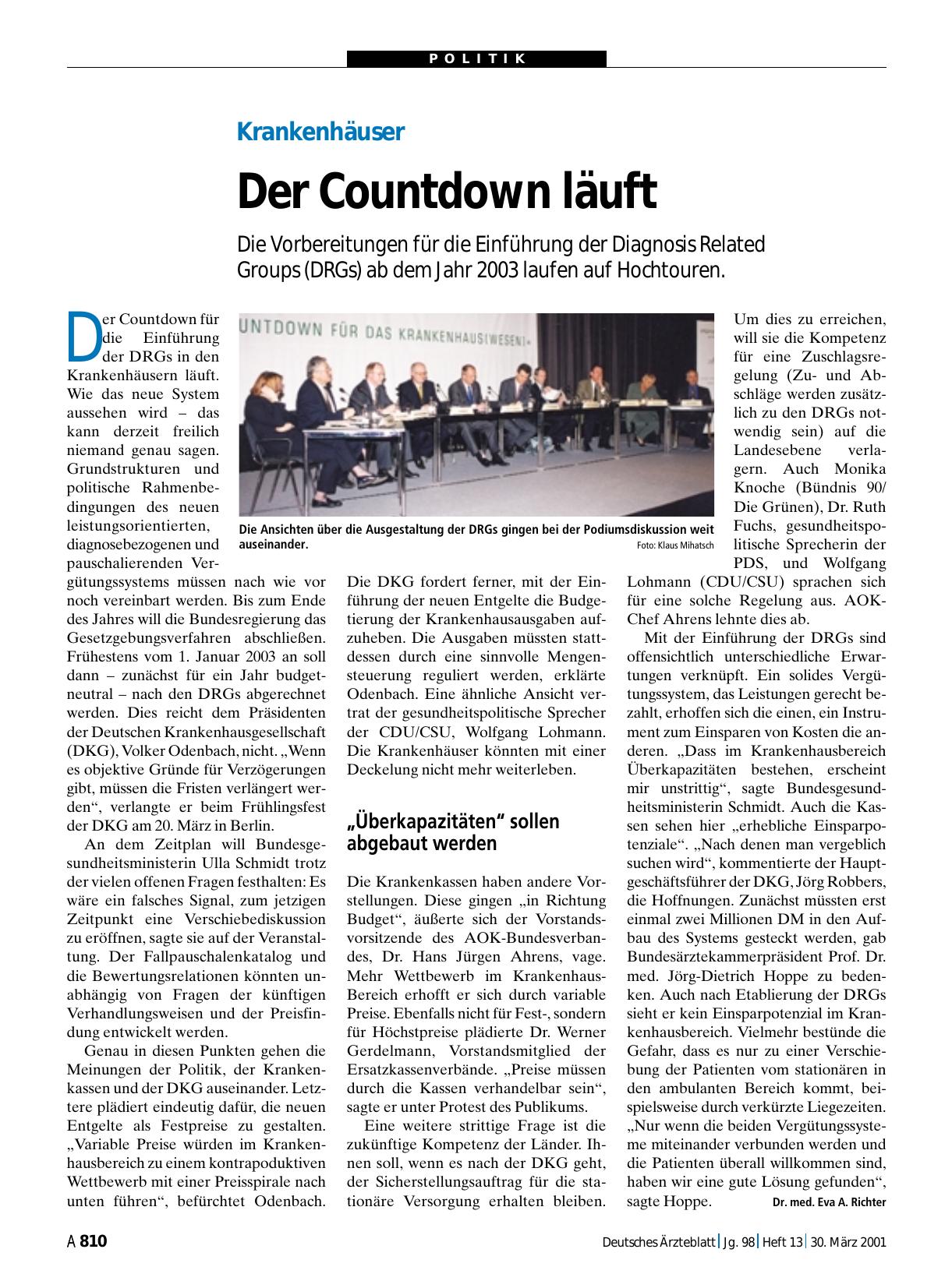 Vorschauseite 1: Krankenhäuser: Der Countdown läuft