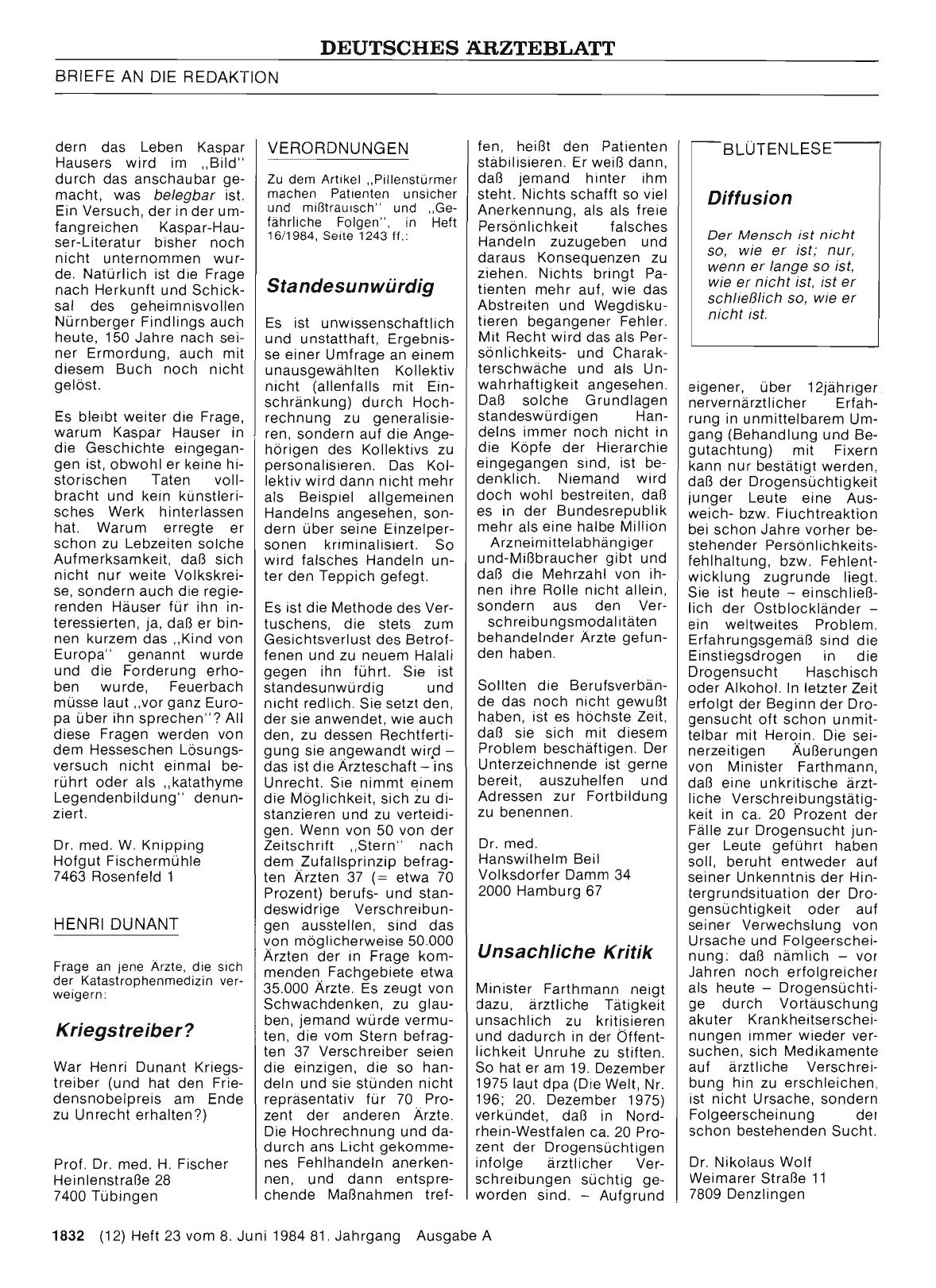 Vorschauseite 1: VERORDNUNGEN: Standesunwürdig