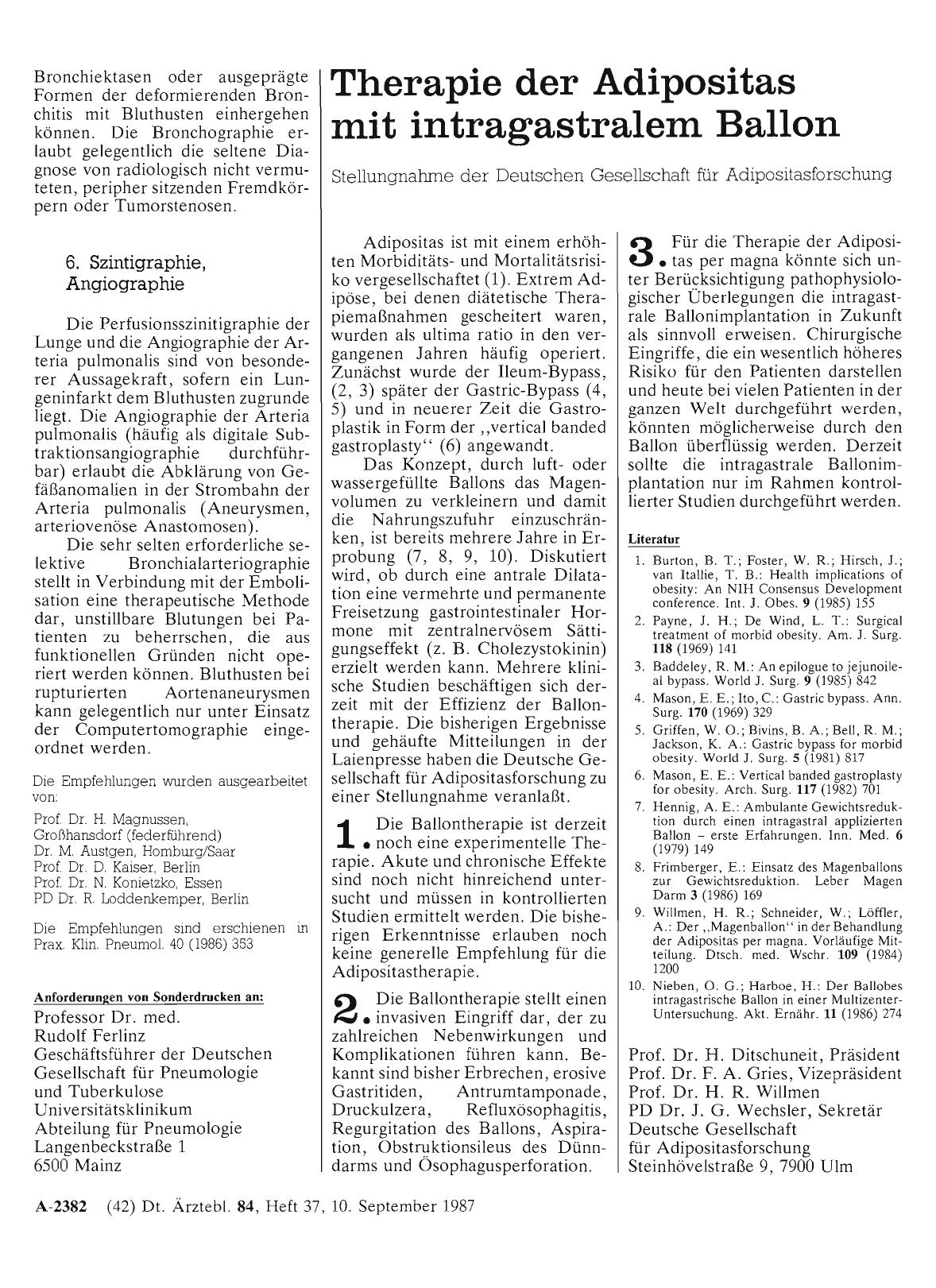 Vorschauseite 1: Therapie der Adipositas mit intragastralem Ballon
