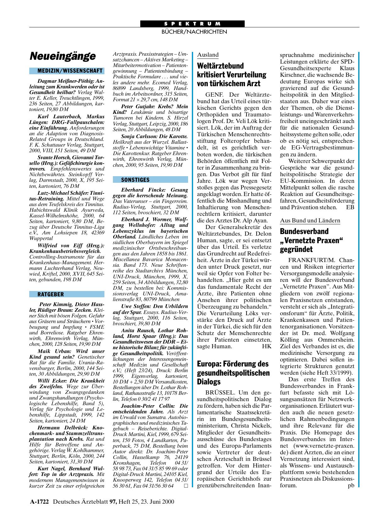 Vorschauseite 1: Bundesverband „Vernetzte Praxen“ gegründet