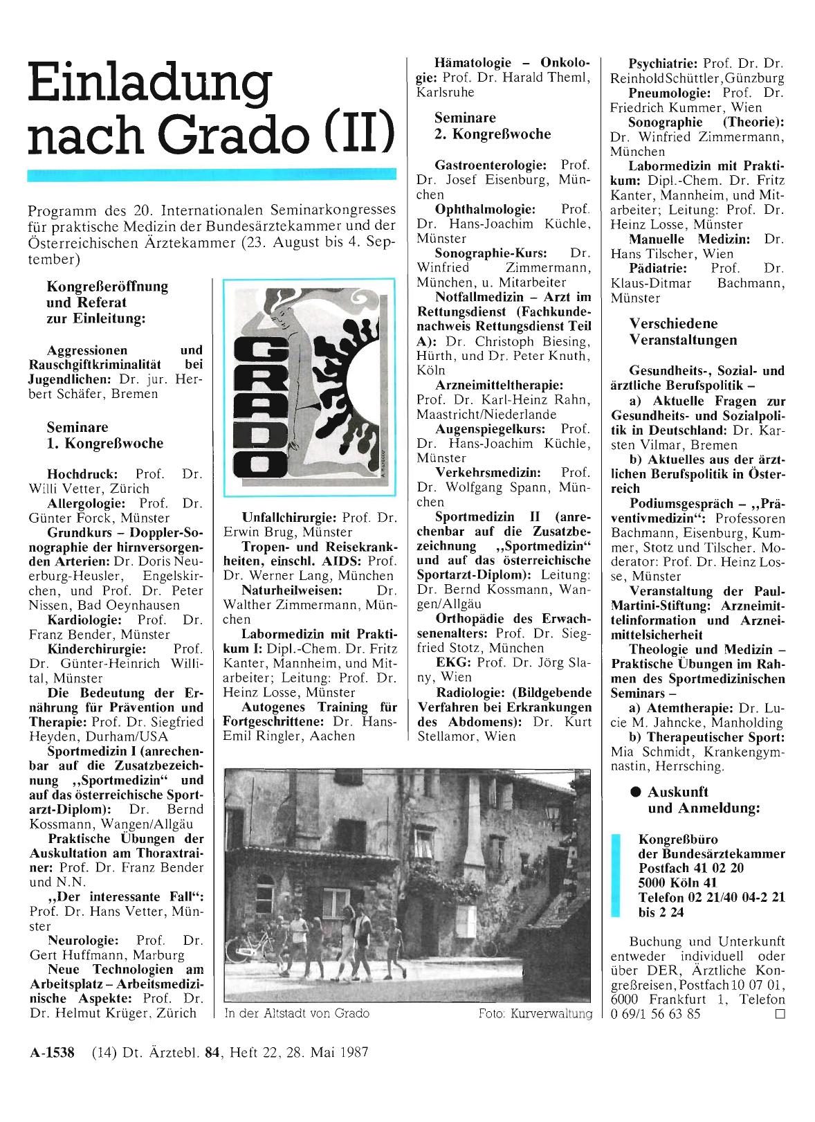 Vorschauseite 1: Einladung nach Grado (II)