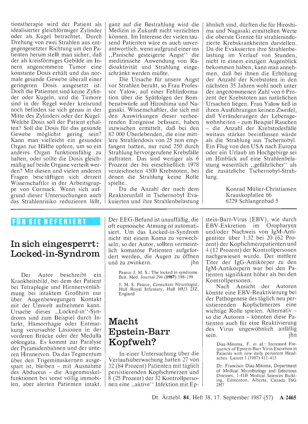 Vorschauseite 1: Macht Epstein-Barr Kopfweh?