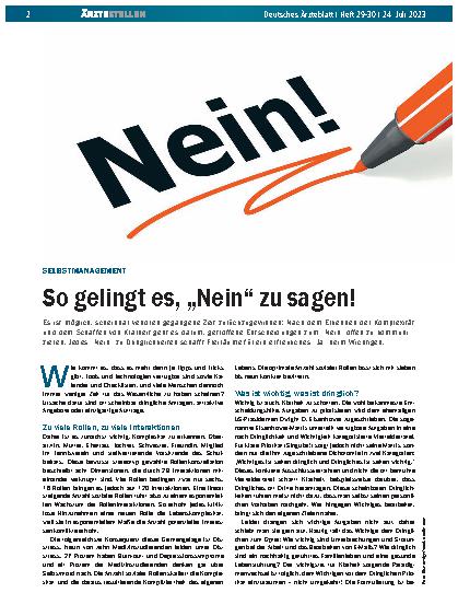 Vorschauseite 1: Selbstmanagement: So gelingt es, „Nein“ zu sagen!