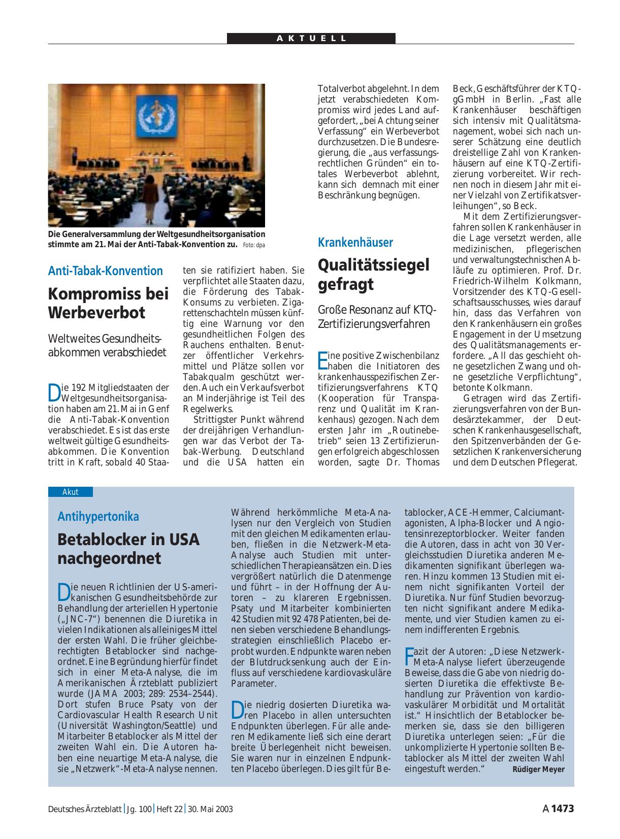 Vorschauseite 1: Krankenhäuser: Qualitätssiegel gefragt