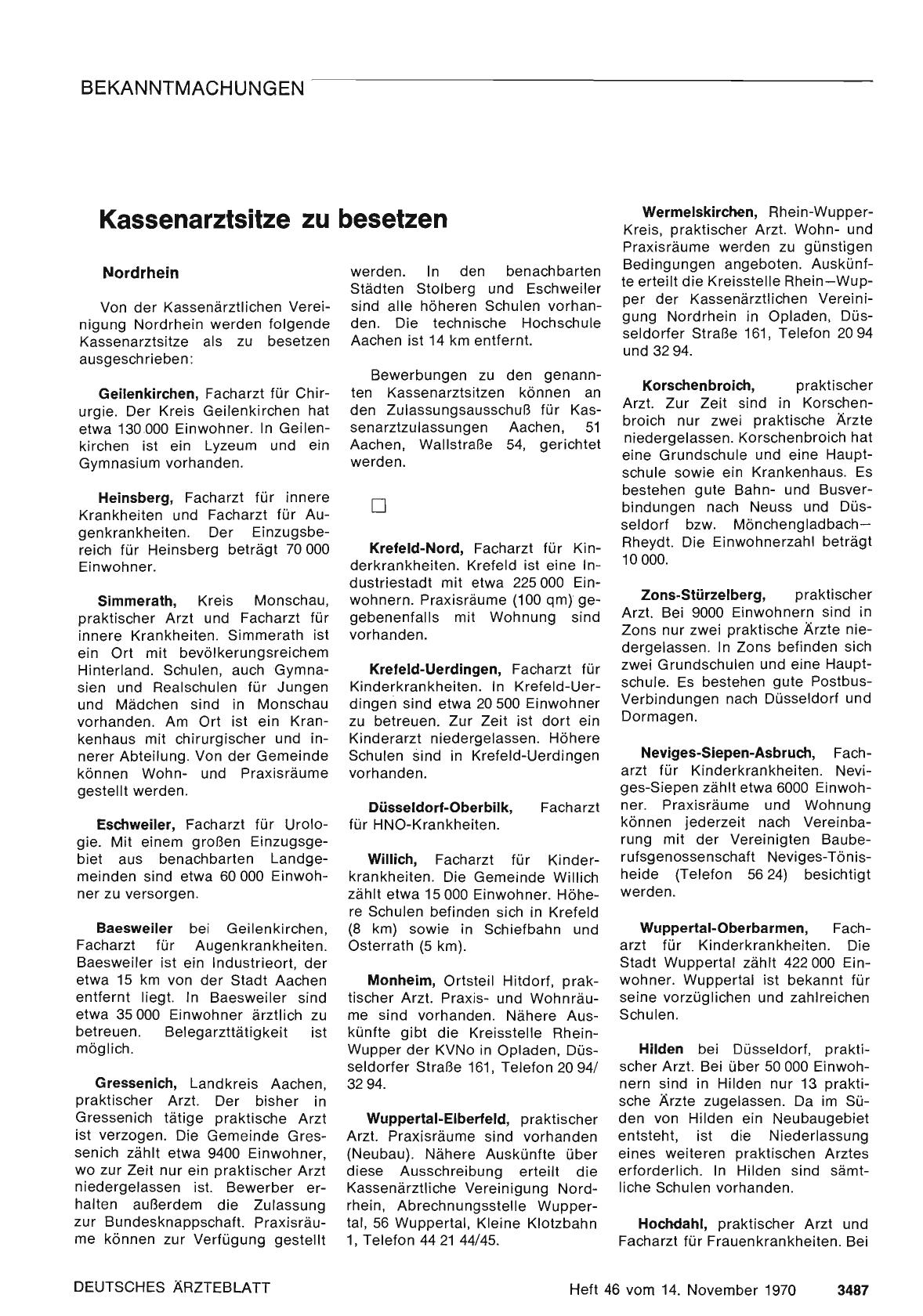 Vorschauseite 1: Kassenarztsitze zu besetzen