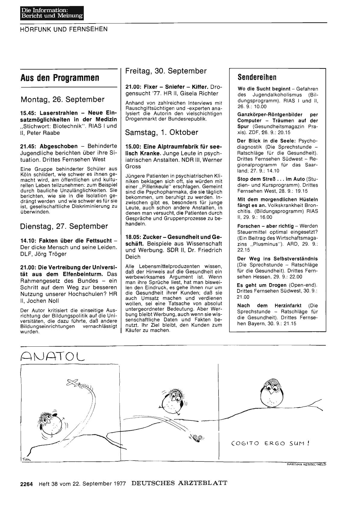 Vorschauseite 1: Aus den Programmen
