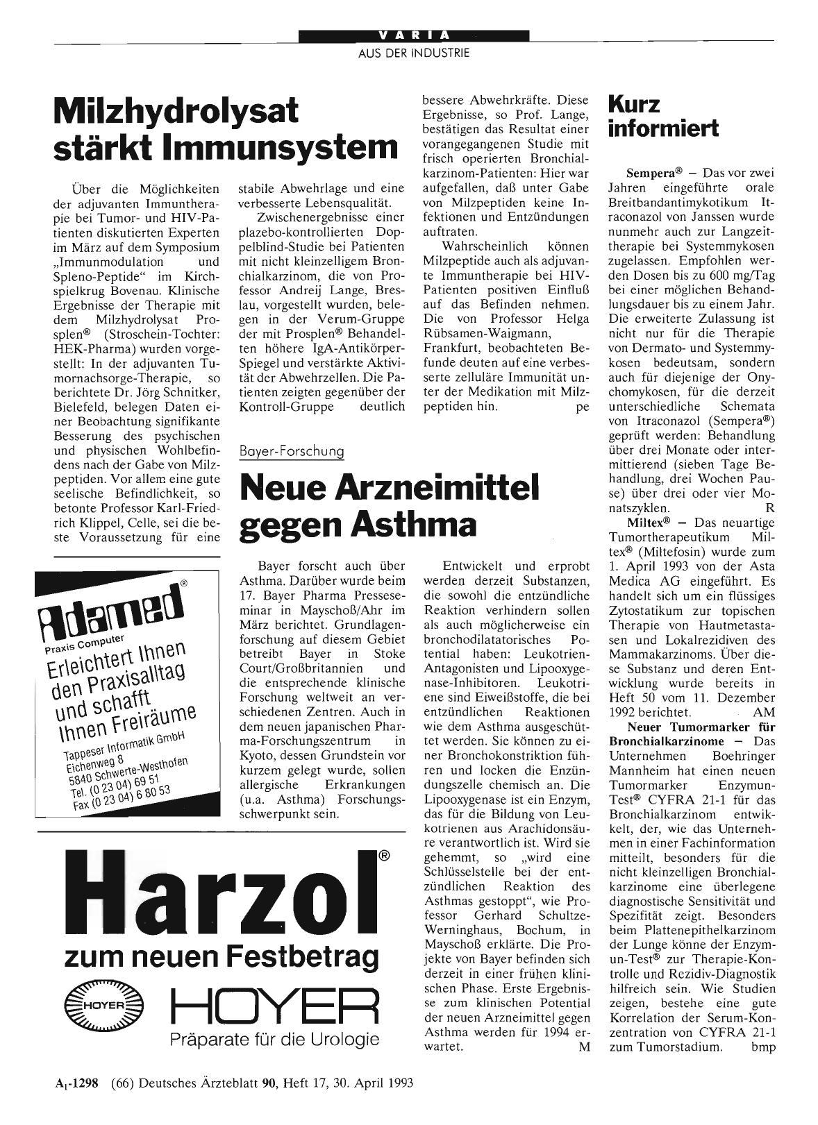 Vorschauseite 1: Kurz informiert