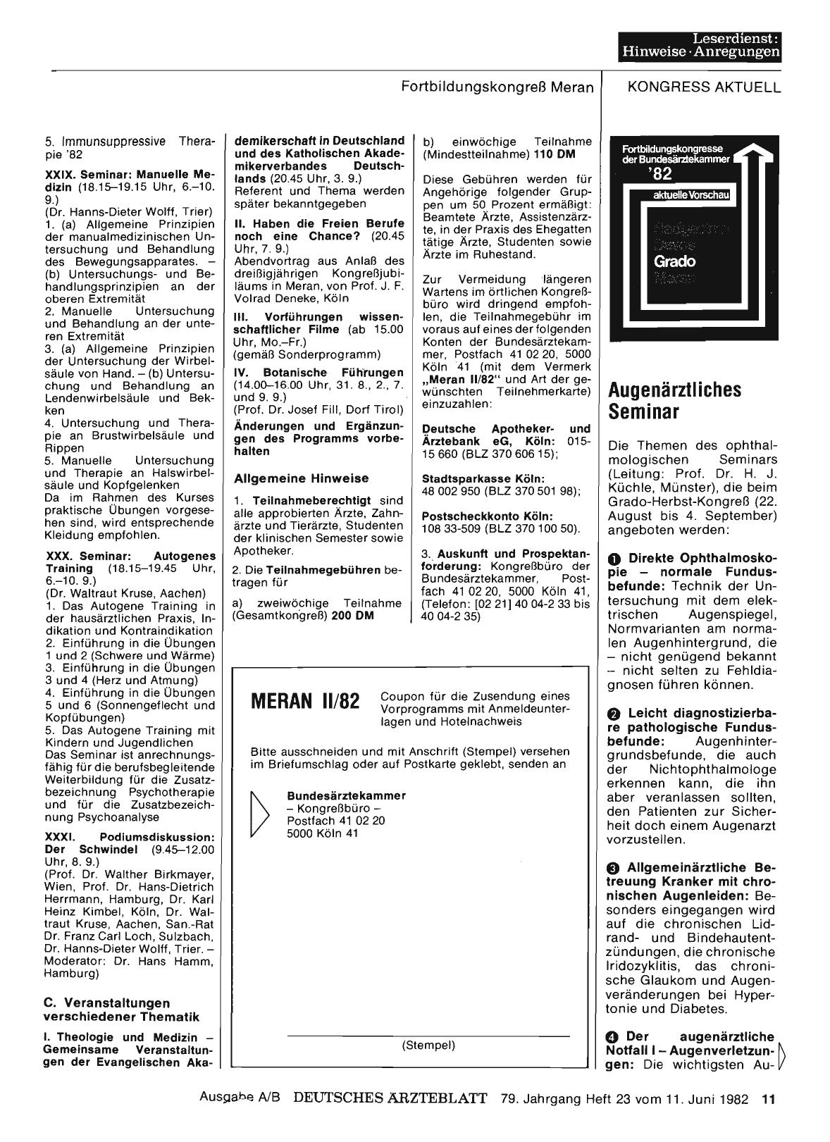 Vorschauseite 1: Grado: Augenärztliches Seminar