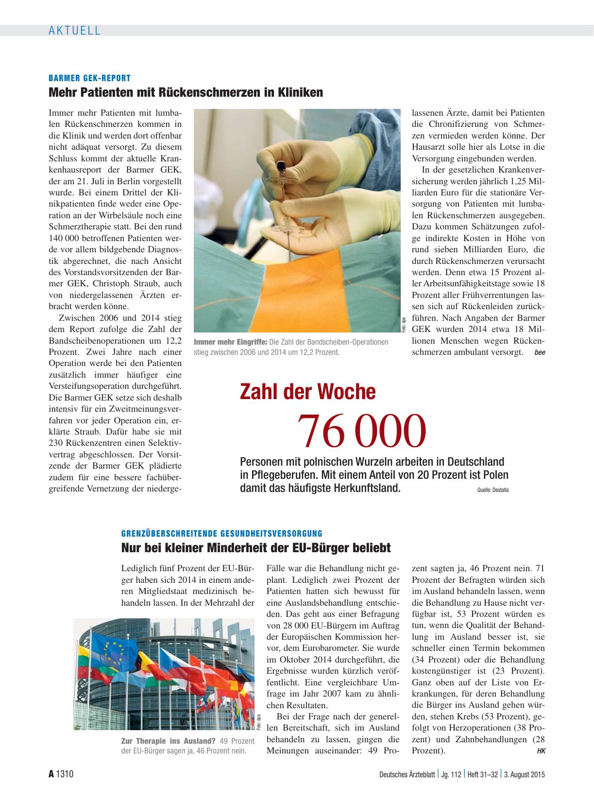 Vorschauseite 1: Zahl der Woche 76 000