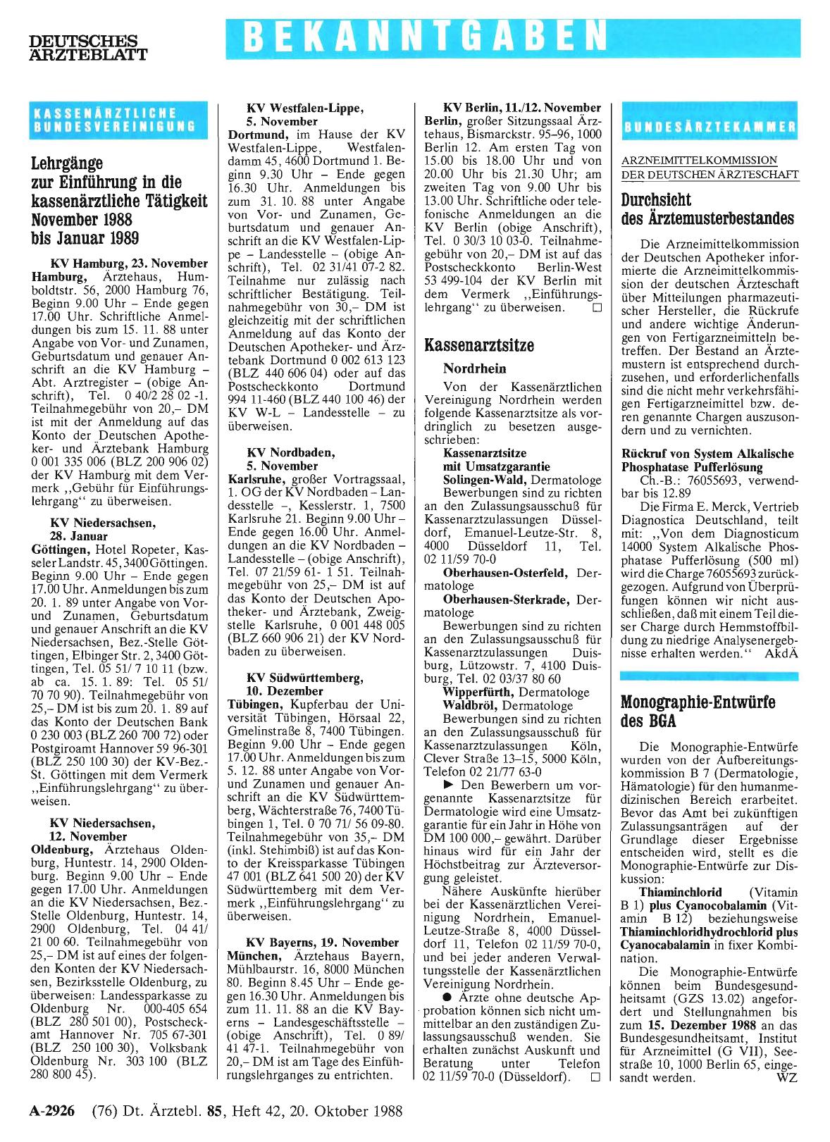Vorschauseite 1: Monographie· Entwürfe des BGA