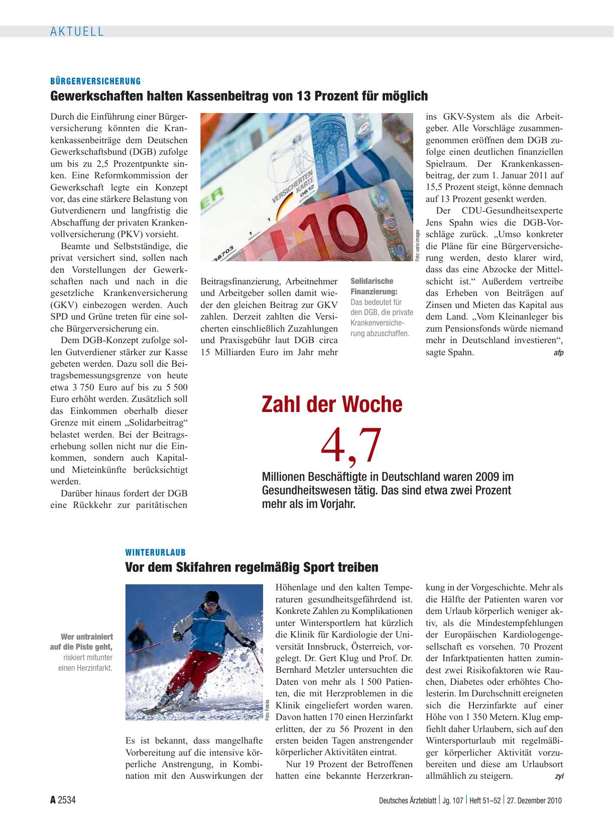Vorschauseite 1: Winterurlaub: Vor dem Skifahren regelmäßig Sport treiben