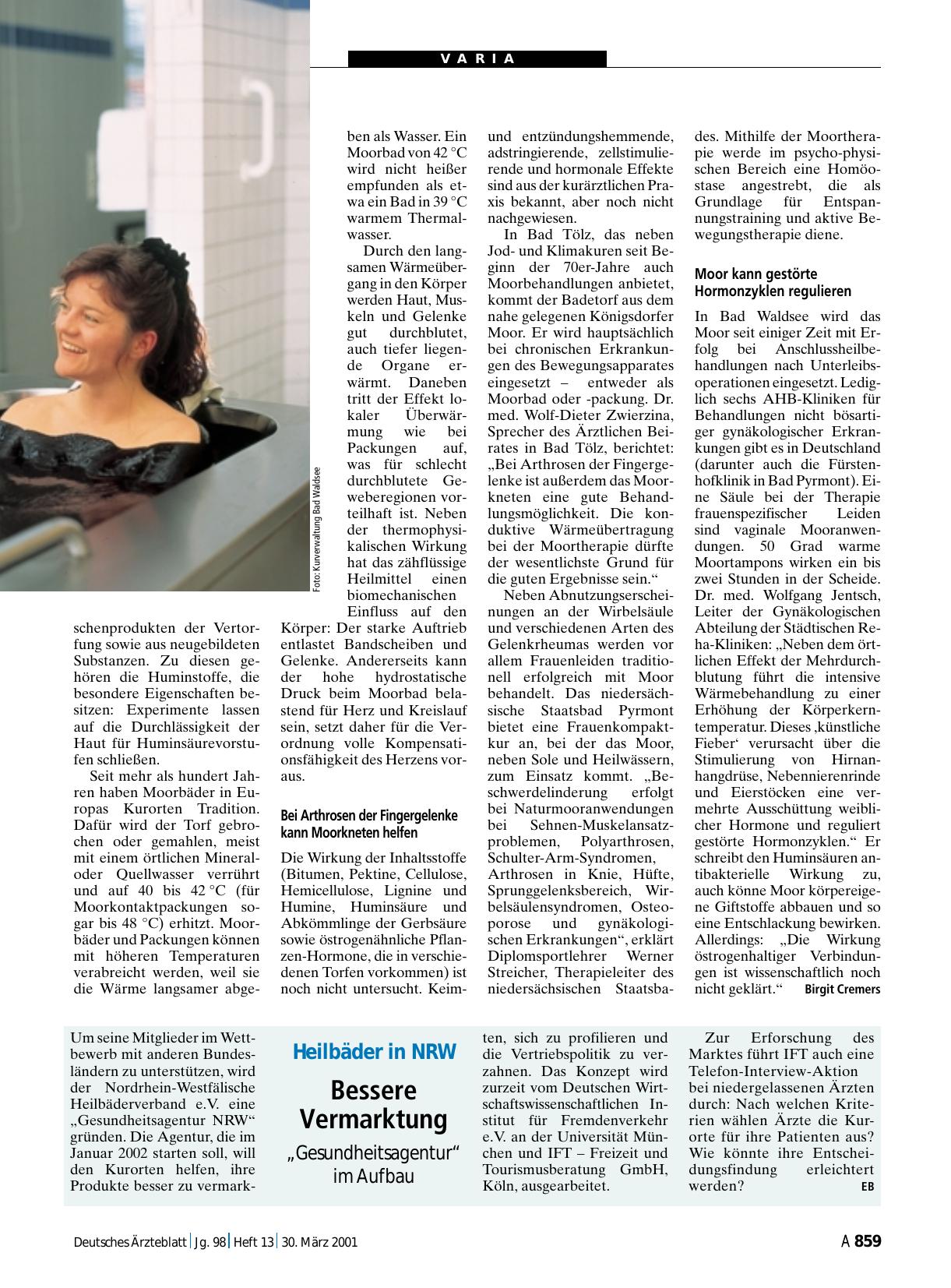 Vorschauseite 1: Heilbäder in NRW: Bessere Vermarktung