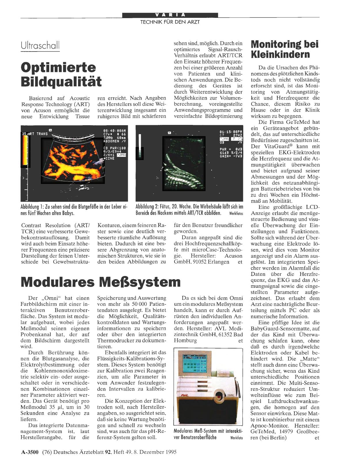 Vorschauseite 1: UItraschall: Optimierte Bildqualität