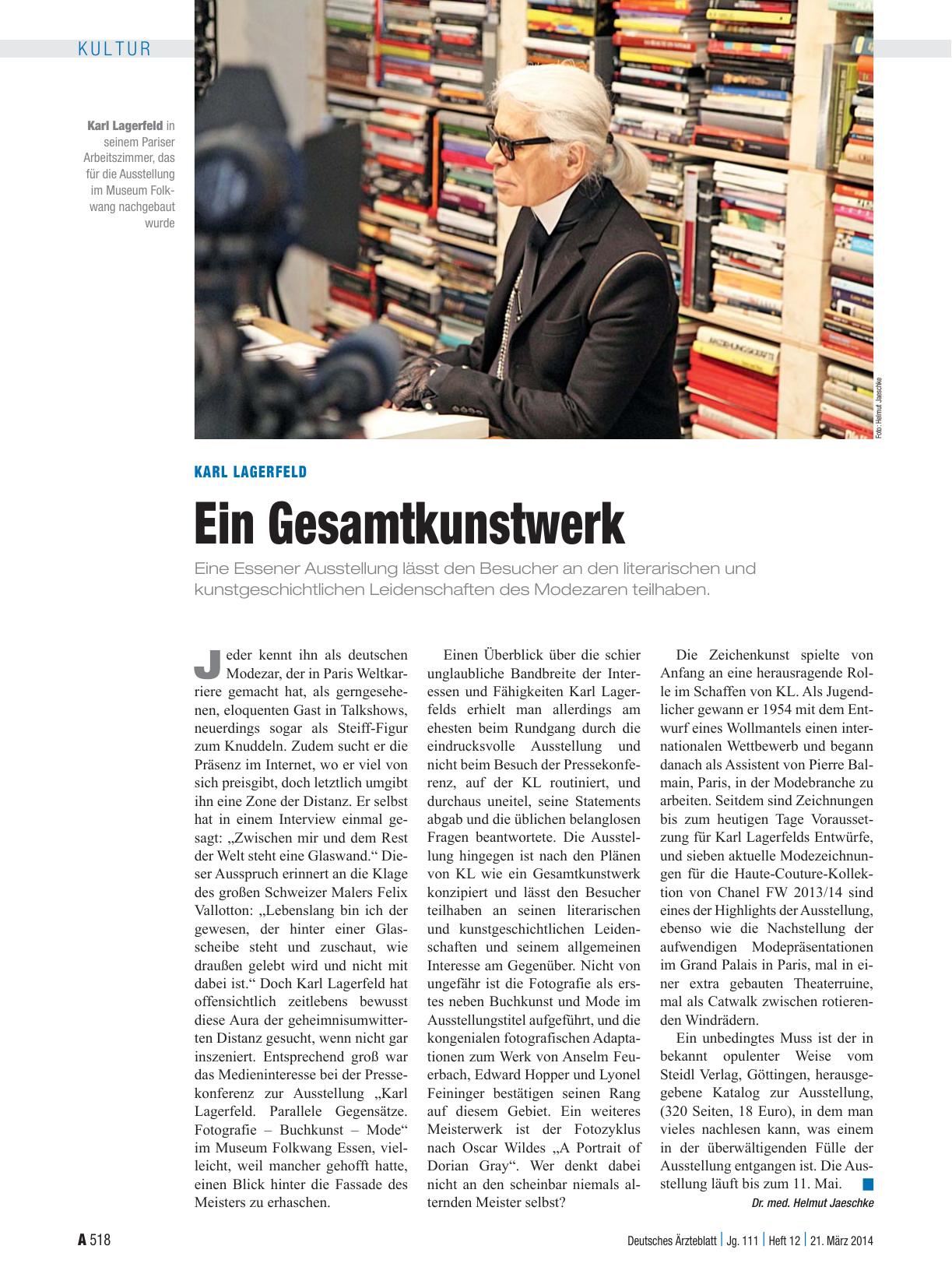 Vorschauseite 1: Karl Lagerfeld: Ein Gesamtkunstwerk