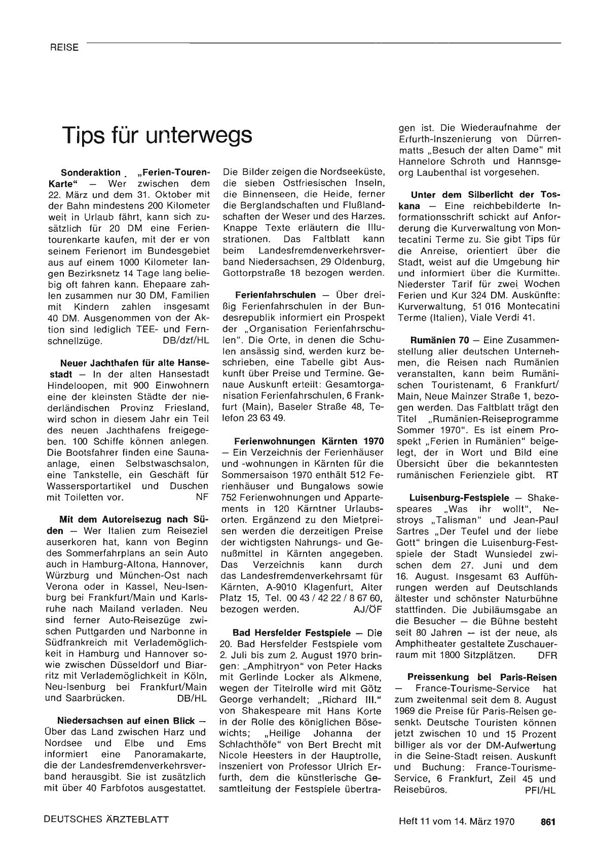 Vorschauseite 1: Tips für unterwegs