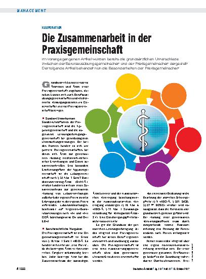 Vorschauseite 1: Kooperation: Die Zusammenarbeit in der Praxisgemeinschaft